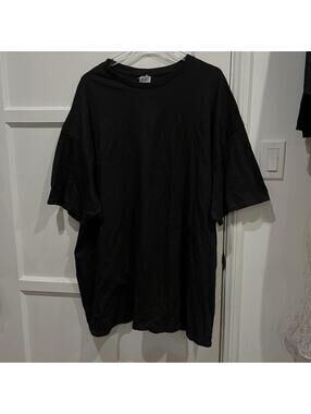 Delta Pro Weight Men's 4XL Black Blank T-Shirt 100% Cotton Short Sleeve Tee